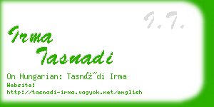 irma tasnadi business card